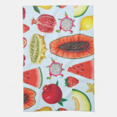 Exotische Früchte: Trendy Print nahtlos. Geschirrtuch (Vertikal)