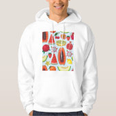 Exotische Früchte: Trendy Print nahtlos. Hoodie (Vorderseite)