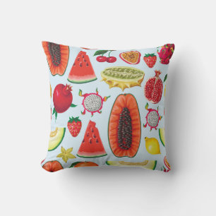 Exotische Früchte: Trendy Print nahtlos. Kissen