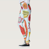 Exotische Früchte: Trendy Print nahtlos. Leggings (Links)