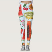 Exotische Früchte: Trendy Print nahtlos. Leggings (Vorderseite)