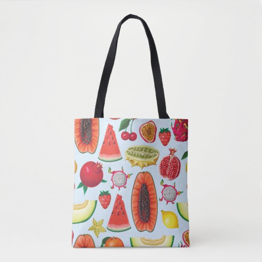 Exotische Früchte: Trendy Print nahtlos. Tasche (Vorderseite)