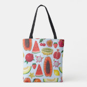 Exotische Früchte: Trendy Print nahtlos. Tasche (Rückseite)