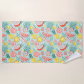 Exotische Früchte und Blume Strandtuch (Vorderseite)