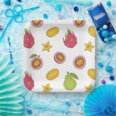 Exotische Fruchteinheit - Mischung aus Paradies Pappteller (Party)