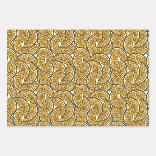 Exotische Früchtezitrus Sommerorange Geschenkpapier Set (Vorderseite 2)