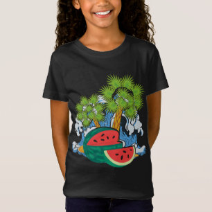 Exotische Fruchtwellen Ozeanpalmen Tropischer Somm T-Shirt