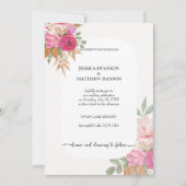 Exotische Frühlingsflora Boho Garden Einladung (Vorderseite)