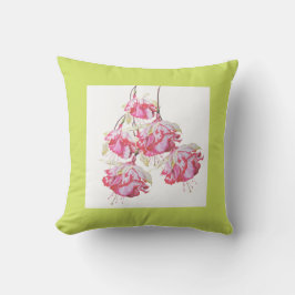 Exotische Fuchsien auf einem wirbelkissen Kissen