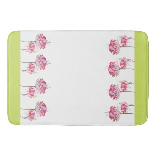 Exotische Fuchsien auf einer Badematte (Vorderseite)