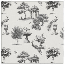 Exotische Gart-Pfauen-Vögel Toile de jouy  Stoff