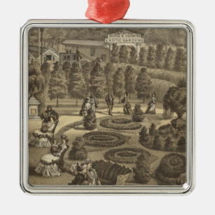 Exotische Gärten u. Kinderzimmer in New-Jersey Silbernes Ornament