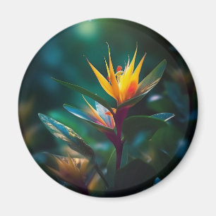 Exotische Gelbe Blume Magnet