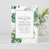 Exotische geometrische Walddusche nach Mail Einladung (Stehend Vorderseite)