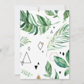 Exotische geometrische Walddusche nach Mail Einladung (Rückseite)