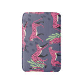 Exotische Geparden: farbenfrohe Vintage Muster. Badematte (Vorderseite Vertikal)