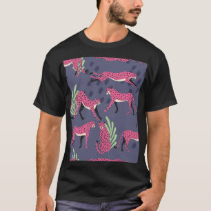 Exotische Geparden: farbenfrohe Vintage Muster. T-Shirt