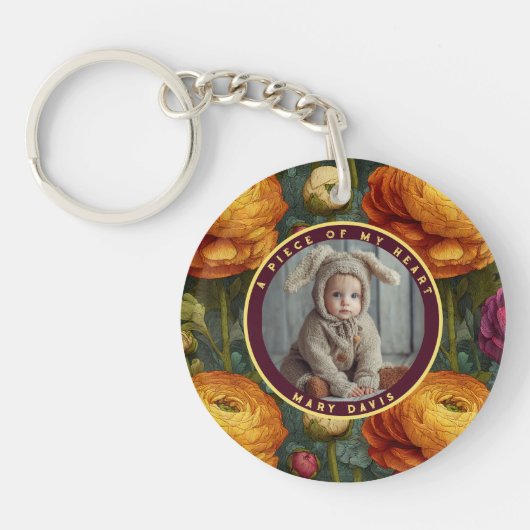 Exotische Geschenke für ihn Ranunculus Schlüsselanhänger (Vorderseite)