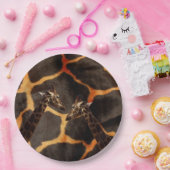 "Exotische Giraffen: Auf einer Giraffe Gemusterte  Pappteller (Party)