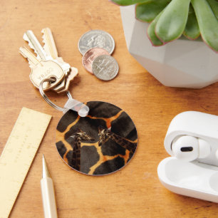 "Exotische Giraffen: Auf einer Giraffe Gemusterte  Schlüsselanhänger