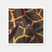 "Exotische Giraffen: Auf einer Giraffe Gemusterte Serviette (Vorderseite)