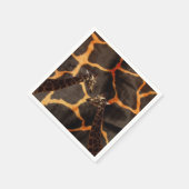 "Exotische Giraffen: Auf einer Giraffe Gemusterte Serviette (Ecke)