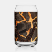 "Exotische Giraffen: Auf einer giraffenmuster Lein Dosenglas (Links)