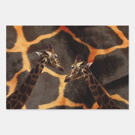 Exotische Giraffen, Geschenkwrap-Set Geschenkpapier Set (Vorderseite 2)