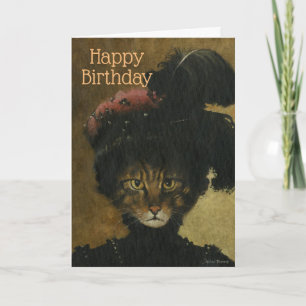 Exotische Glamour Cat Birthday Card Karte