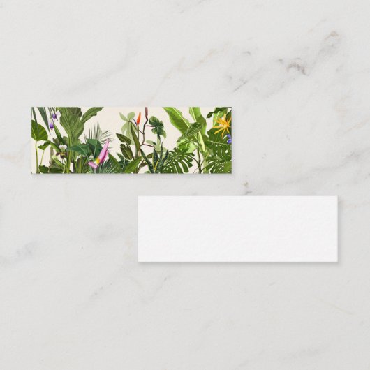 Exotische, grüne Dschungellandschaft. Treuekarte (Vorne/Hinten)