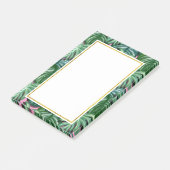 Exotische grüne tropische Blätter Post-it Klebezettel (angewinkelt)