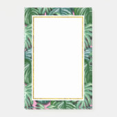 Exotische grüne tropische Blätter Post-it Klebezettel (Vorderseite)