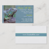 Exotische Haustier-Visitenkarte Visitenkarte (Vorne/Hinten)