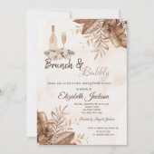 Exotische Herbstbrunch- und Bubbly-Brautparty Einladung (Vorderseite)