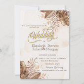 Exotische Herbsthochzeit-Blume Einladung (Vorderseite)