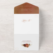 Exotische Hochzeit mit Terracotta-Blume und Pampas All In One Einladung (Außenbereich)