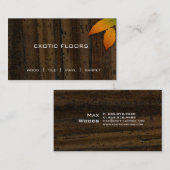 Exotische hölzerne Visitenkarte mit Herbst Blatt (Vorne/Hinten)