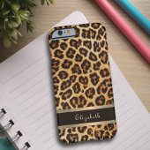 Exotische Imitate Leopard Print Brown Gold Streife Case-Mate iPhone Hülle