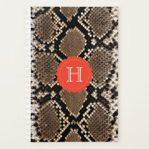 Exotische Imitate Schlange Hautmuster Monogramm Planer