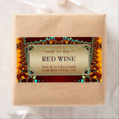 Exotische indische Bohemische Hochzeitweinetikette (Insitu)