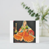 EXOTISCHE INDISCHE PRINZESS-MALERIE POSTKARTE (Stehend Vorderseite)