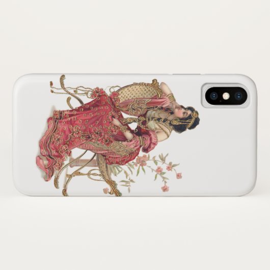 Exotische Jugendstilfrau in Verziertem Kostüm Case-Mate iPhone Hülle (Rückseite (Horizontal))