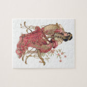 Exotische Jugendstilfrau in Verziertem Kostüm Puzzle (Horizontal)