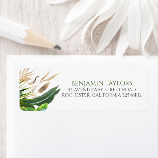 Exotische Jungle Foliage Gold Palm Blätter (Insitu)