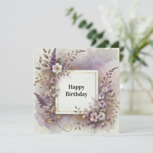 Exotische Karte zum Geburtstag (Stehend Vorderseite)