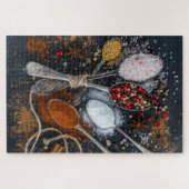 Exotische Kochgewürze & Löffel Puzzle (Horizontal)