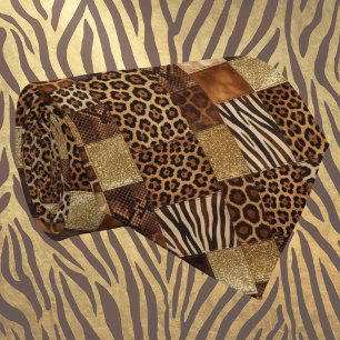 Exotische Krawatte   Wildes afrikanisches Tiermust
