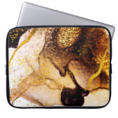 Exotische Kunst. Goldener Swirl, künstlerisches De Laptopschutzhülle (Vorderseite)