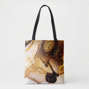 Exotische Kunst. Goldener Swirl, künstlerisches De Tasche