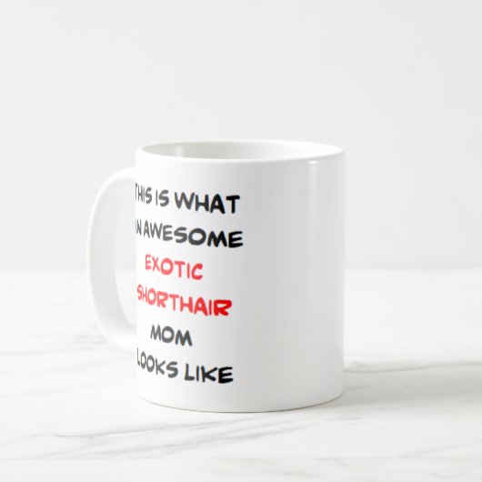 exotische Kurzhaarmutter, phantastisch Kaffeetasse (Vorderseite Links)